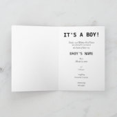 Faire-part c'est un garçon ! (Intérieur)