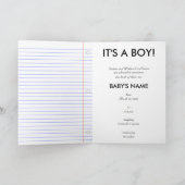 Faire-part c'est un garçon (Intérieur)