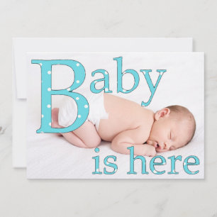 Faire-part C'est un garçon, Baby est ici, Annonces de naissan