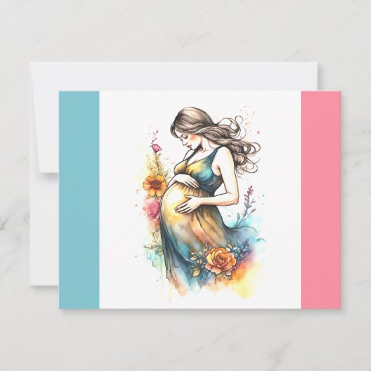 Faire-part C'est un garçon Grossesse Genre Révéler Joyeux (Devant)