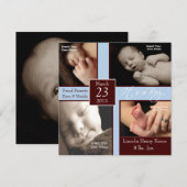 Faire-part C'est un garçon Photo Collage Annonces de naissanc (Devant / Derrière)