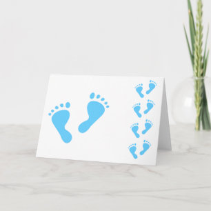 Faire-part C'est un garçon - Pieds Bébés Bleus