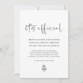 Faire-part C'est un mariage officiel (Devant)