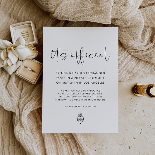 Faire-part C'est un mariage officiel