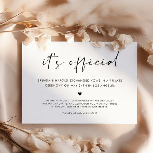 Faire-part C'est un simple Mariage officiel