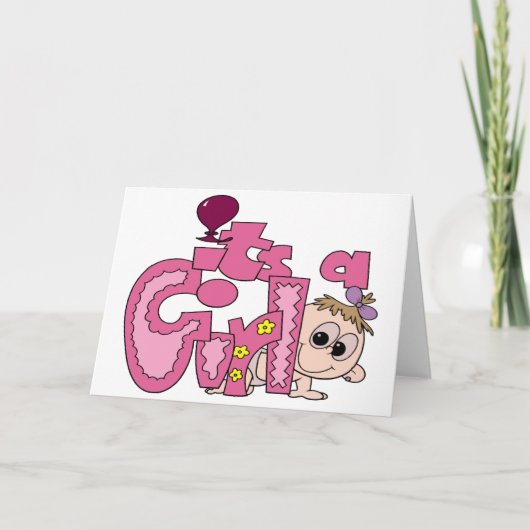 Faire-part C'est une fille (Devant)