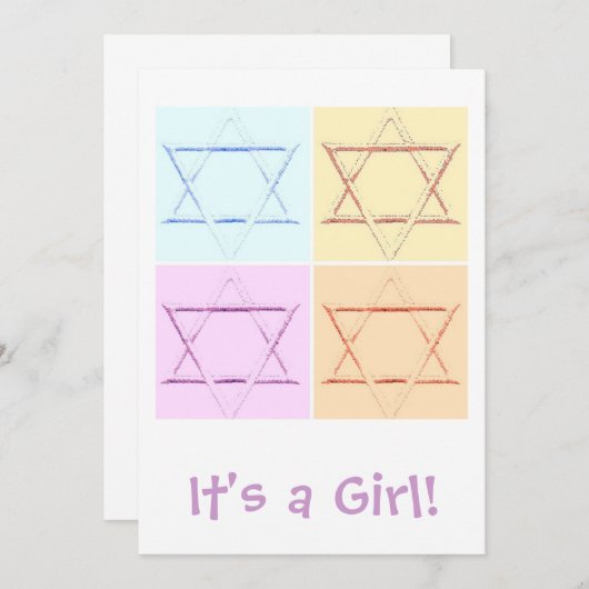 Faire-part C'est une fille ! (Devant / Derrière)