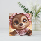 Faire-part C'est une fille ! (Debout devant)