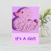 Faire-part C'est une fille ! (Debout devant)