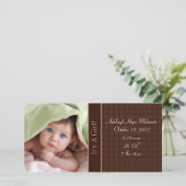 Faire-part C'est une fille-Carte photo Statistiques Profond B (Debout devant)