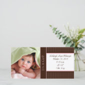 Faire-part C'est une fille-Carte photo Statistiques Profond B (Debout devant)