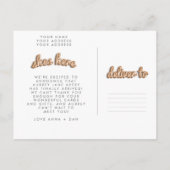 Faire-part C'est une fille ! Carte postale rose gold. (Dos)