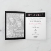 Faire-part c'est une fille ! (cocon de dauphin rose) (Intérieur)