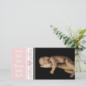 Faire-part C'est une fille... Notre Précieuse Petite Perle (Debout devant)