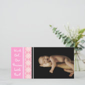 Faire-part C'est une fille... Notre Précieuse Petite Perle (Debout devant)