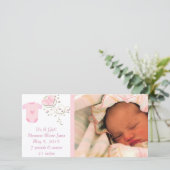 Faire-part C'est une fille Rose Argyle Annonce de naissance d (Debout devant)