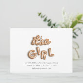 Faire-part c'est une fille ! Rose Doré. (Debout devant)