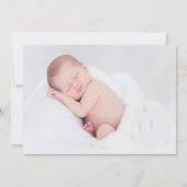 Faire-part c'est une fille ! Rose Doré. (Dos)