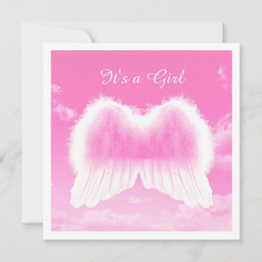 Faire-part C'est une Girl, Flat Card, White Envelope incl. (Devant)