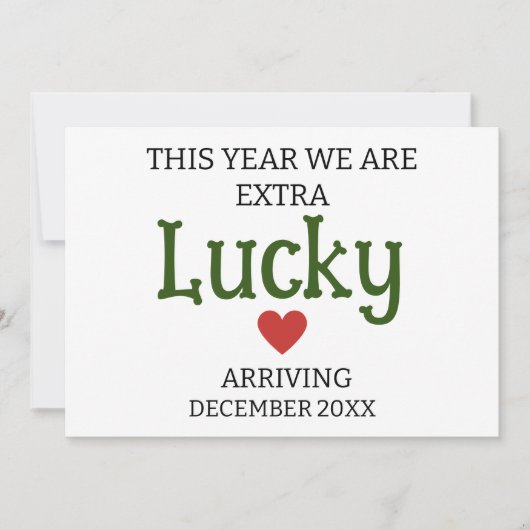 Faire-part Cette année, nous sommes extra chanceux grossesse  (Devant)