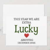 Faire-part Cette année, nous sommes extra chanceux grossesse  (Devant / Derrière)