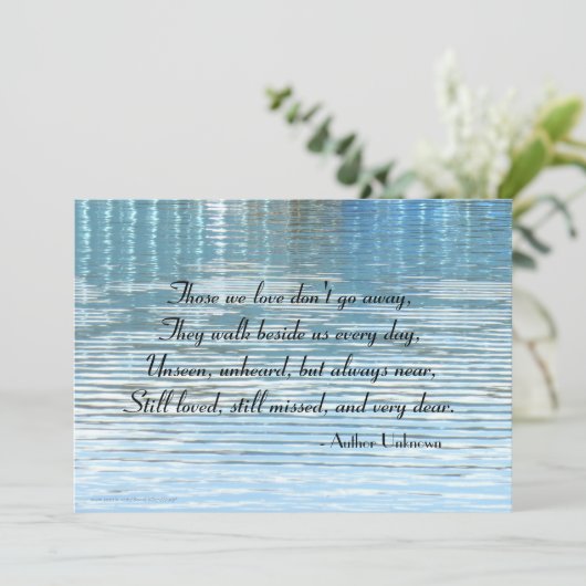 Faire-part Ceux que nous aimons Service commémoratif Réflexio (Debout devant)