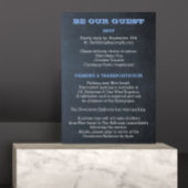 Faire-part Chalkboard Blue Bar Mitzvah Informations sur l'inv
