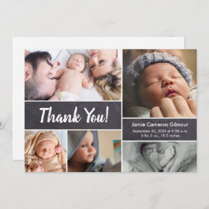 Faire-part Chalkboard Moderne Script Photos Baby boy Douche T