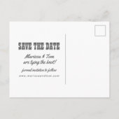 Faire-part Chalkboard Photo Enregistrer la date Carte postale (Dos)