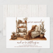 Faire-part Chambre confortable aquarelle Déménagement  (Devant / Derrière)