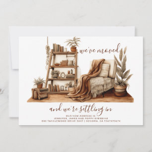 Faire-part Chambre confortable aquarelle Déménagement 