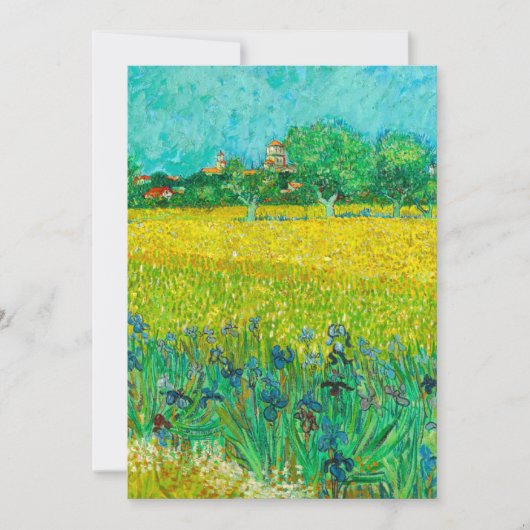 Faire-part Champ Van Gogh avec Irises près d'Arles (Devant)