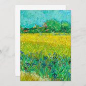 Faire-part Champ Van Gogh avec Irises près d'Arles (Devant / Derrière)