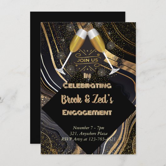 Faire-part Champagne (Devant / Derrière)