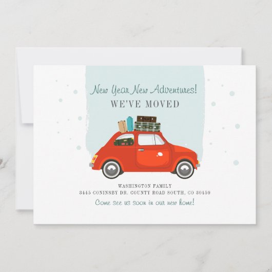 Faire-part Changement d’adresse en mouvement (Devant)