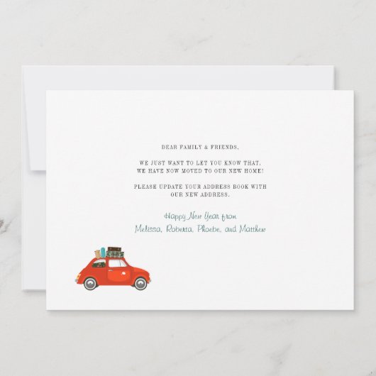 Faire-part Changement d’adresse en mouvement (Dos)