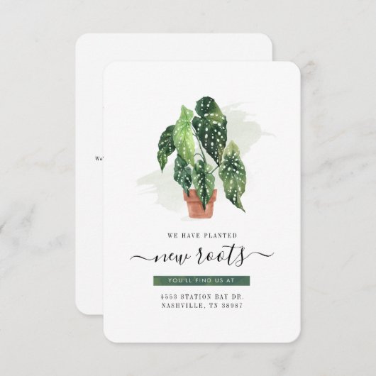 Faire-part Changement d'adresse Avis de changement de Faire-p (Devant / Derrière)