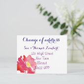 Faire-part Changement d'adresse carte postale couleur eau (Debout devant)