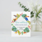 Faire-part Changement d'adresse carte postale que nous avons (Debout devant)