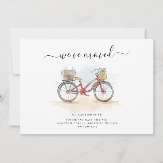 Faire-part Changement d'adresse Chic Aquarelle déplacée (Devant)