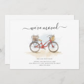 Faire-part Changement d'adresse Chic Aquarelle déplacée (Devant / Derrière)