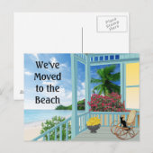 Faire-part Changement d'adresse d'aquarelle la carte postale (Devant / Derrière)
