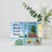 Faire-part Changement d'adresse d'aquarelle la carte postale (Debout devant)