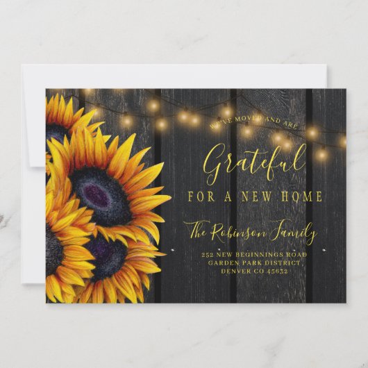 Faire-part Changement d'adresse de l'action de grâce nouvelle (Devant)