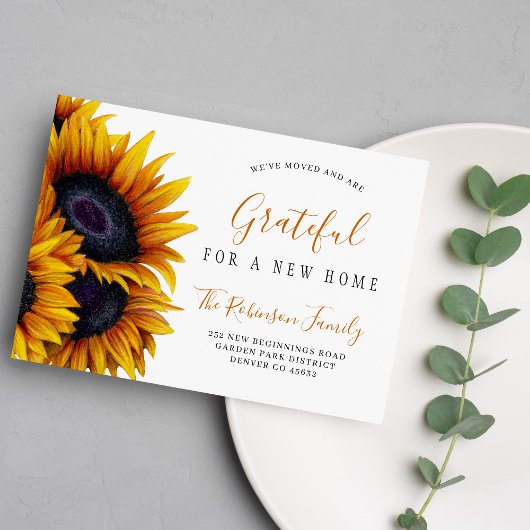 Faire-part Changement d'adresse de l'action de grâce nouvelle