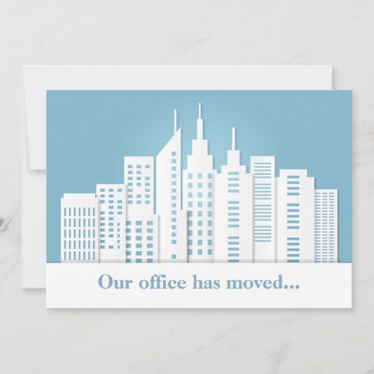 Faire-part Changement d'adresse de l'entreprise de la belle l (Devant)