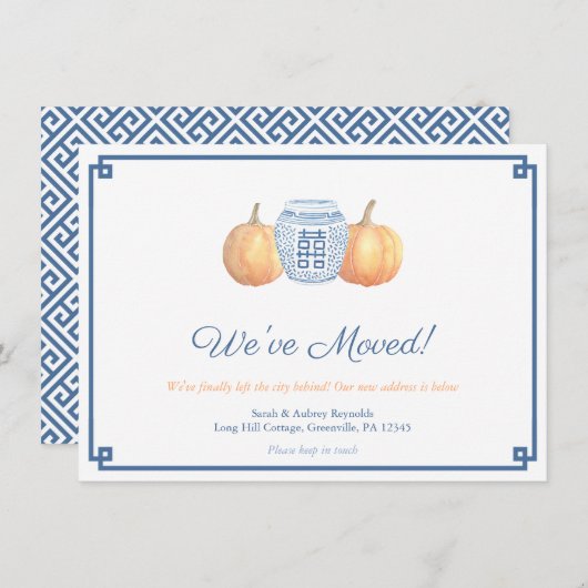 Faire-part Changement d'adresse du Citrouille Smart Fall (Devant / Derrière)