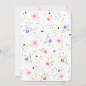 Faire-part Changement d'adresse Flore rustique avec papillons (Dos)