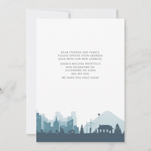 Faire-part Changement d'adresse moderne Nous avons évolué (Dos)