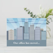 Faire-part Changement d'adresse professionnel Déménagement de (Debout devant)